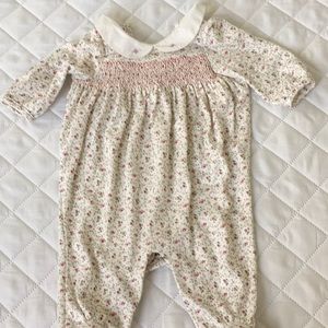 Ralph Lauren Floral Girl Baby Footie 3 months